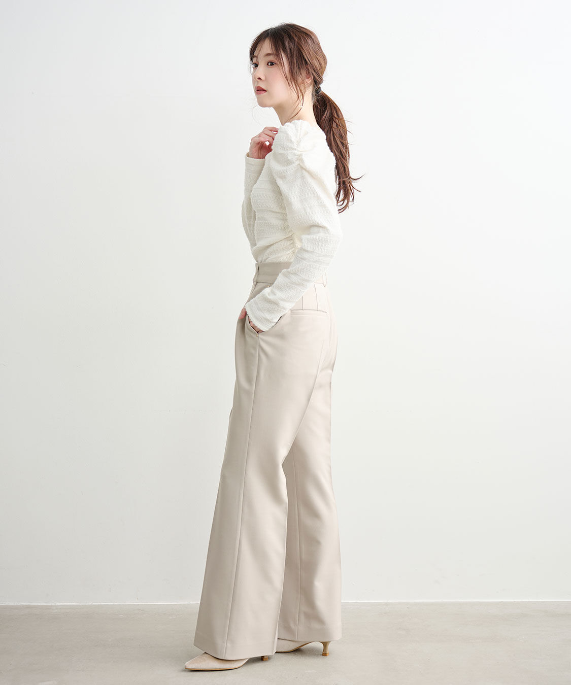 COCO DEAL「スリムフレアパンツ」|スラックス|