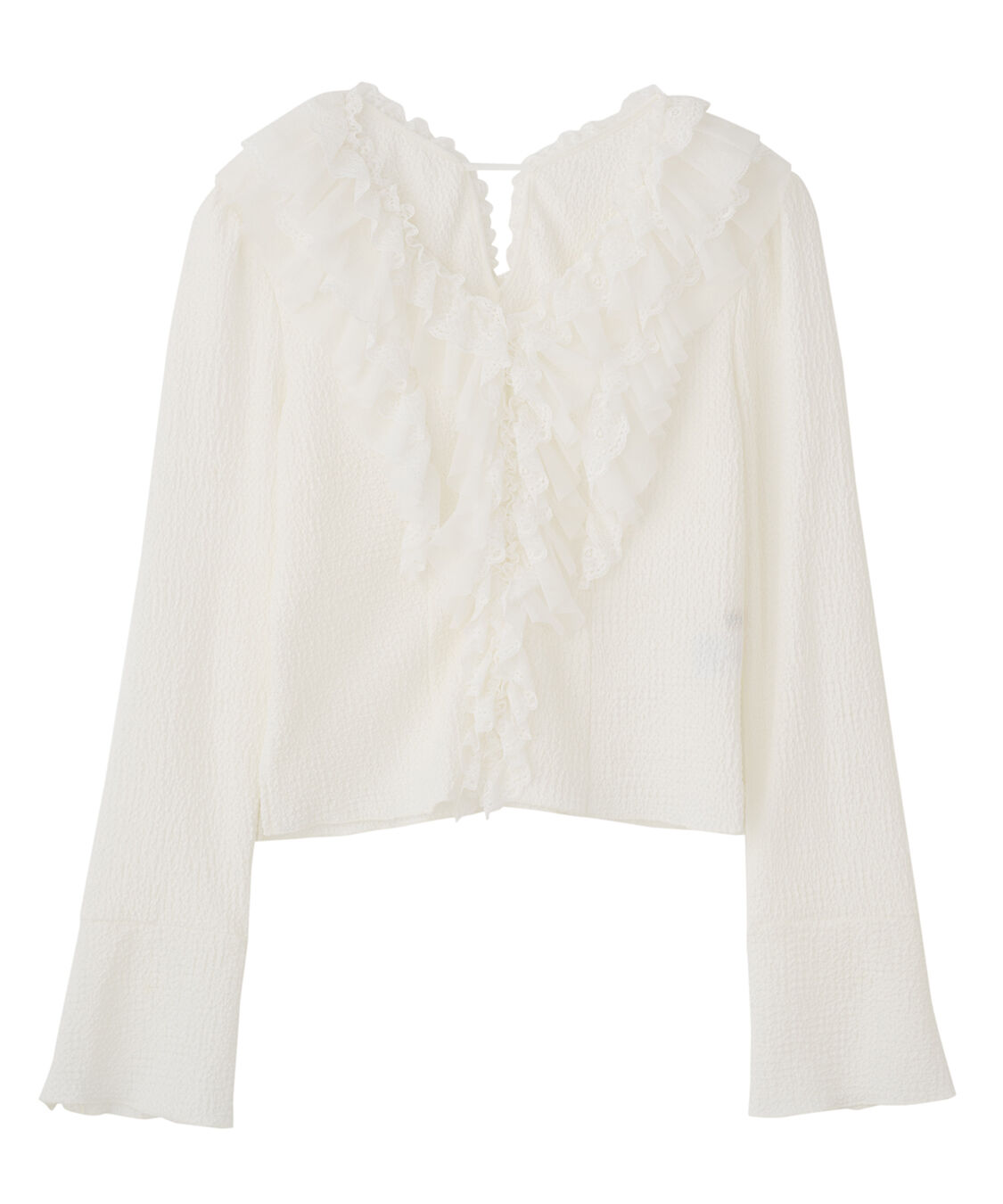 COCO DEAL「レースフリルカットジャカードトップス」|Tシャツ・カットソー|