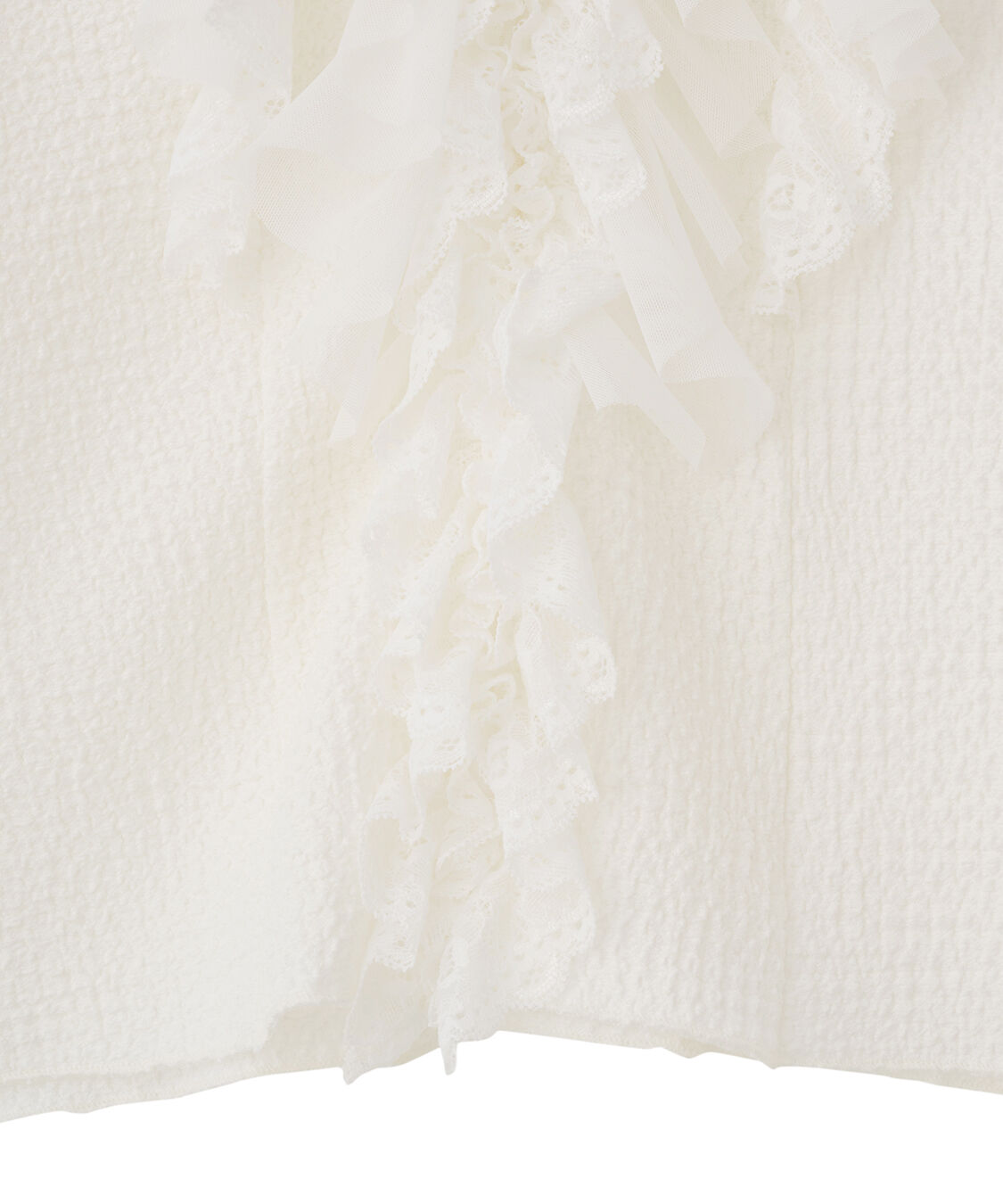 COCO DEAL「レースフリルカットジャカードトップス」|Tシャツ・カットソー|