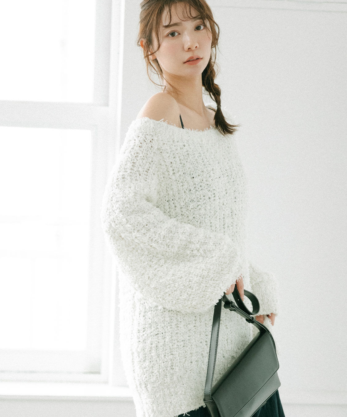 COCO DEAL「ミドル丈フェザーニット」|ニット・セーター|