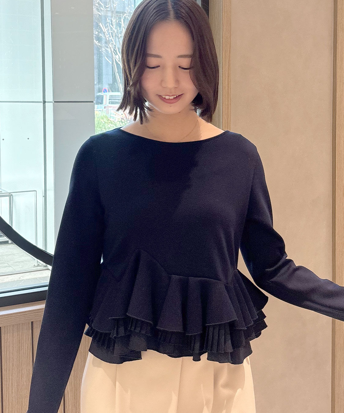 COCO DEAL「ランダムフリルペプラムトップス」|Tシャツ・カットソー|