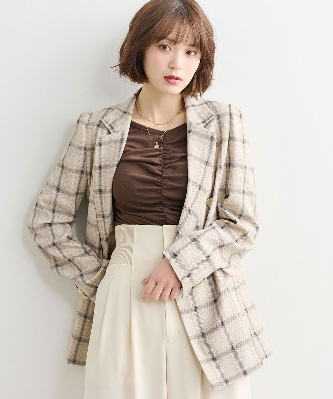 COCO DEAL「ギャザーデザインカットソー」|Tシャツ・カットソー|