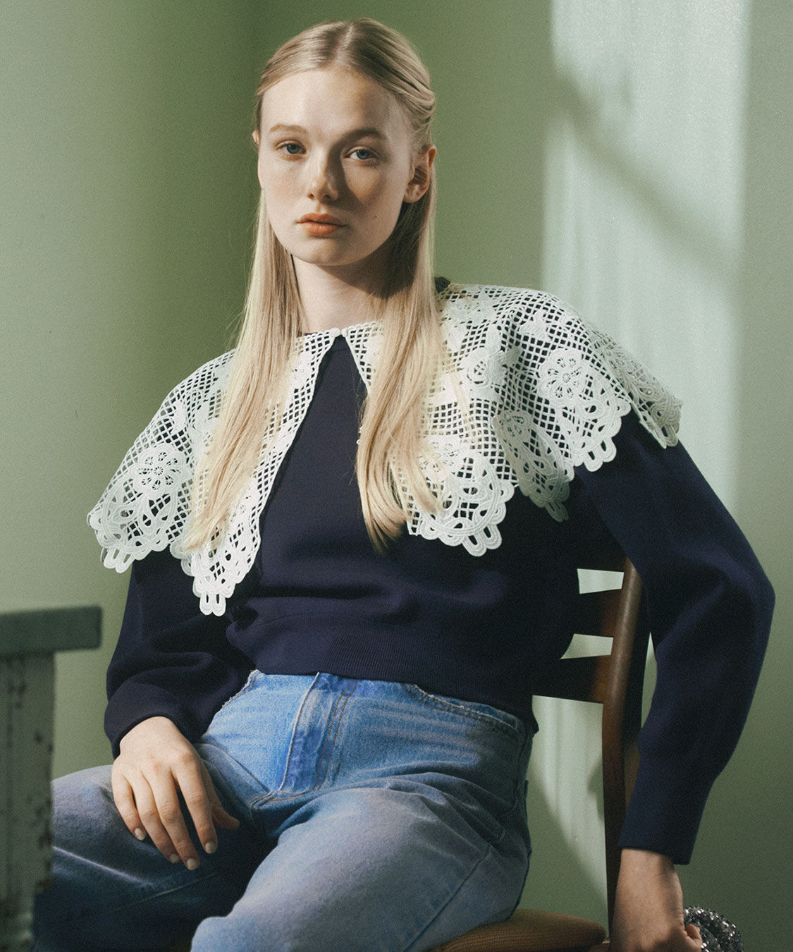 COCO DEAL「刺繍ロゴスウェットニット」|ニット・セーター|