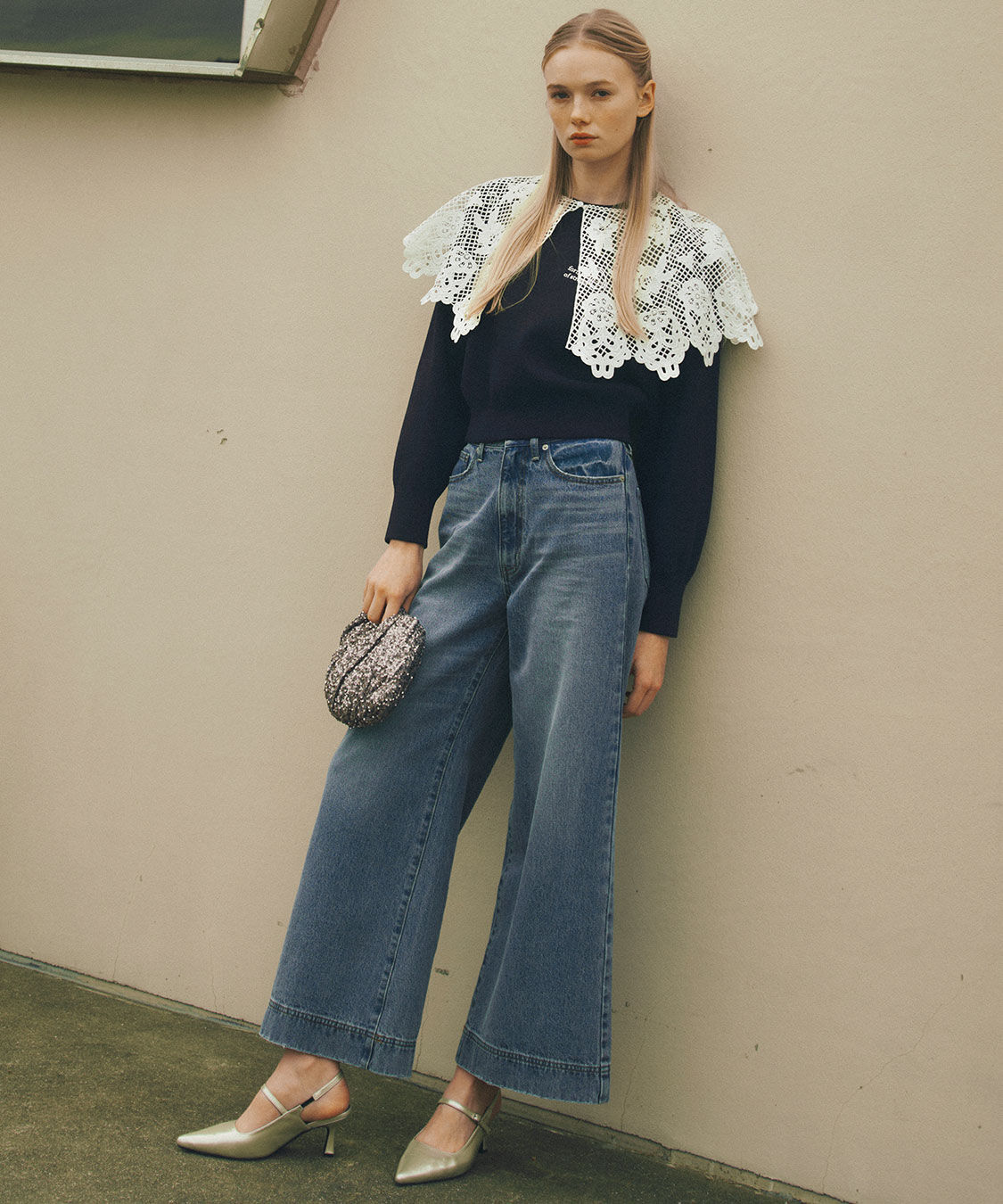 COCO DEAL「刺繍ロゴスウェットニット」|ニット・セーター|