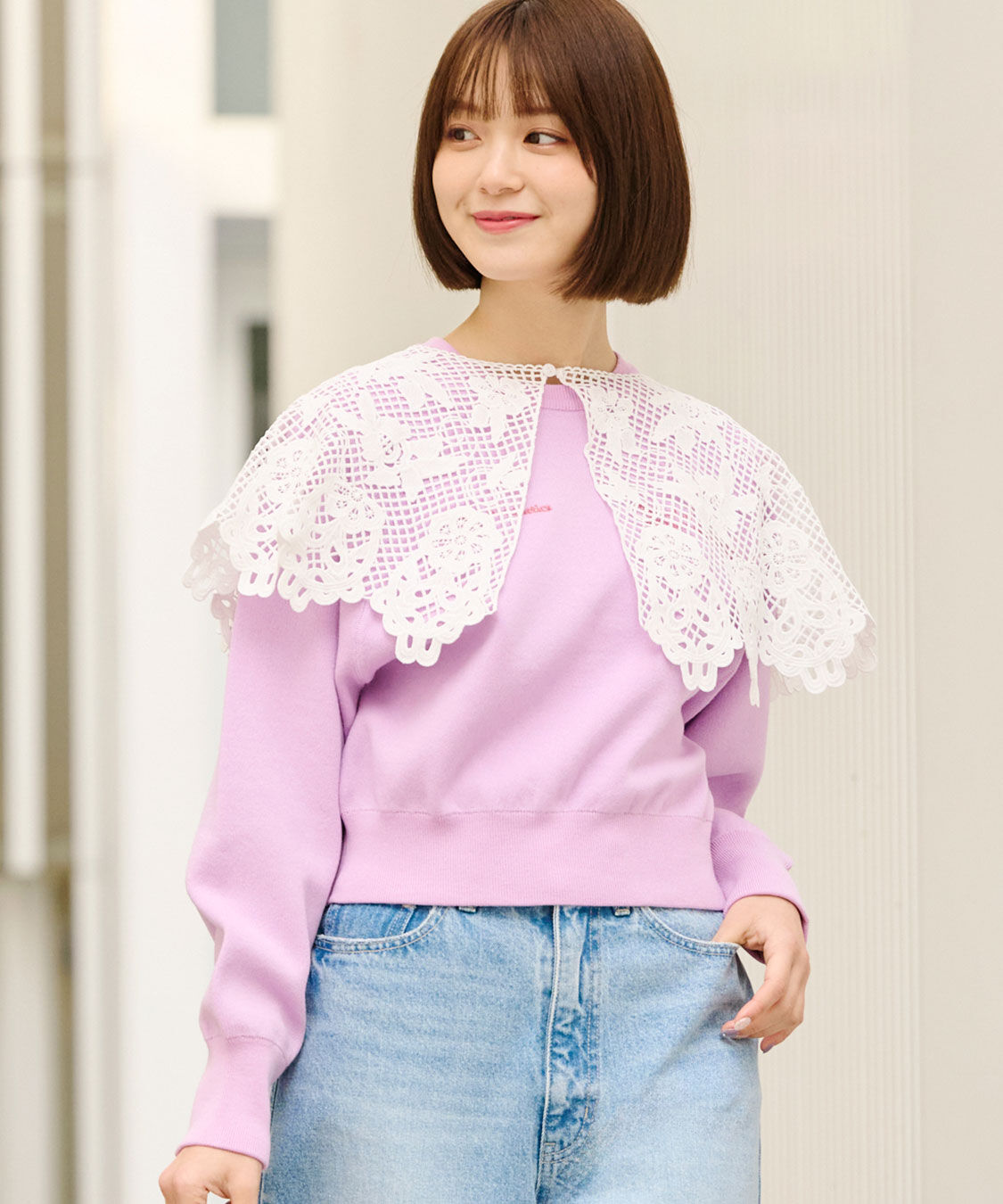 COCO DEAL「刺繍ロゴスウェットニット」|ニット・セーター|