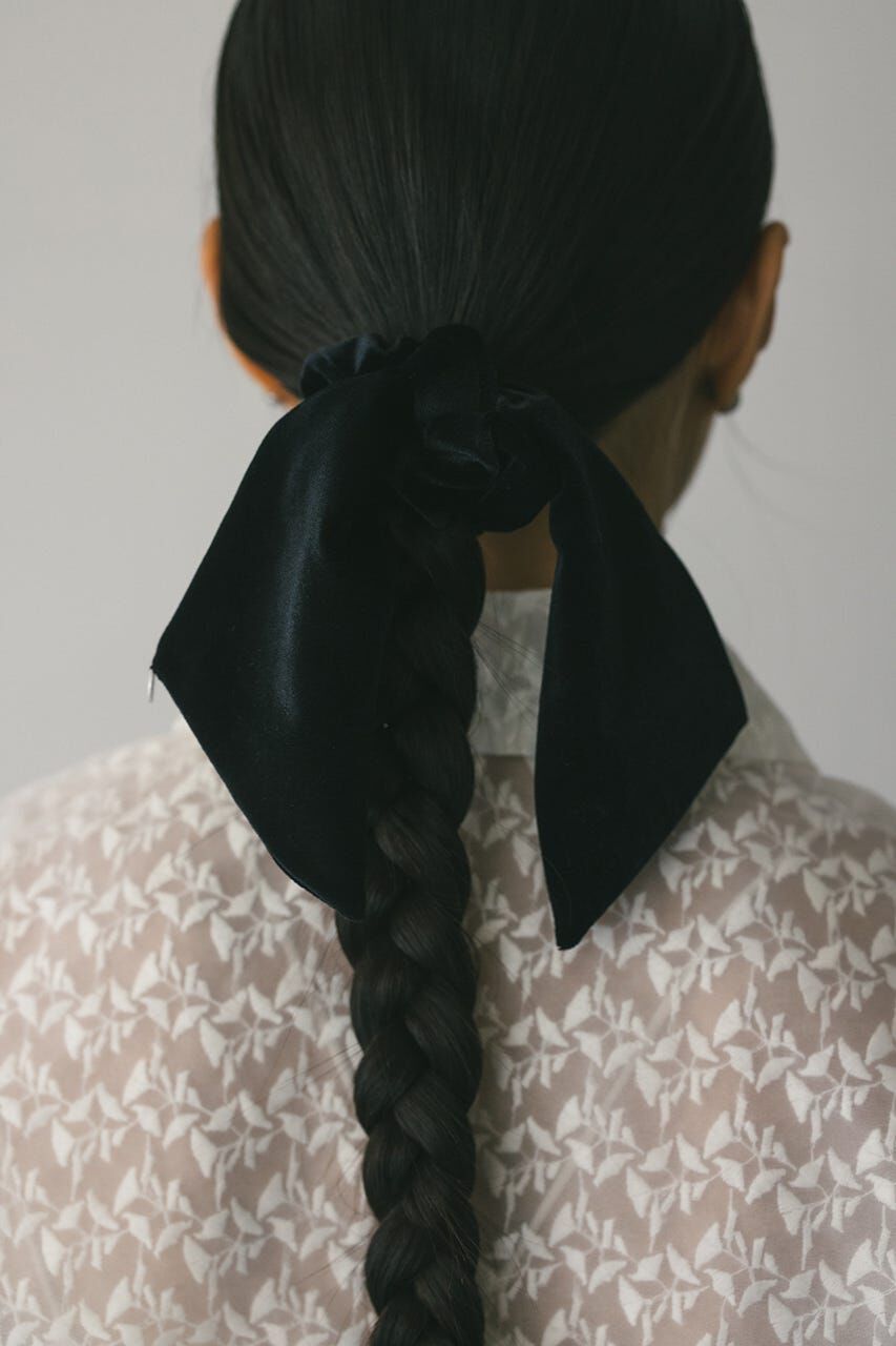 STYLEMIXER「ベロアリボンシュシュ」|その他|BLK