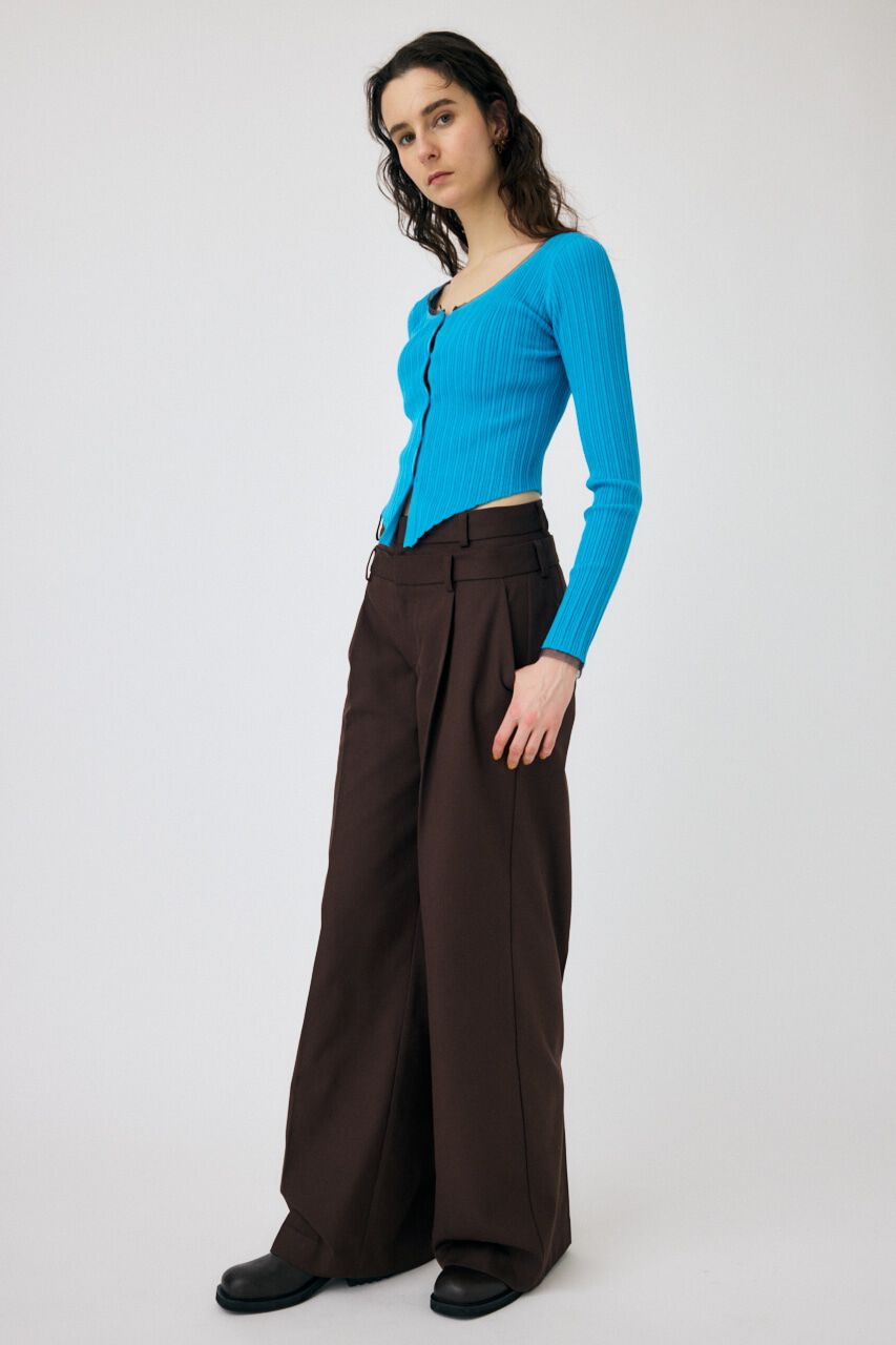 MOUSSY「TULLE TRIM カーディガン」|カーディガン|