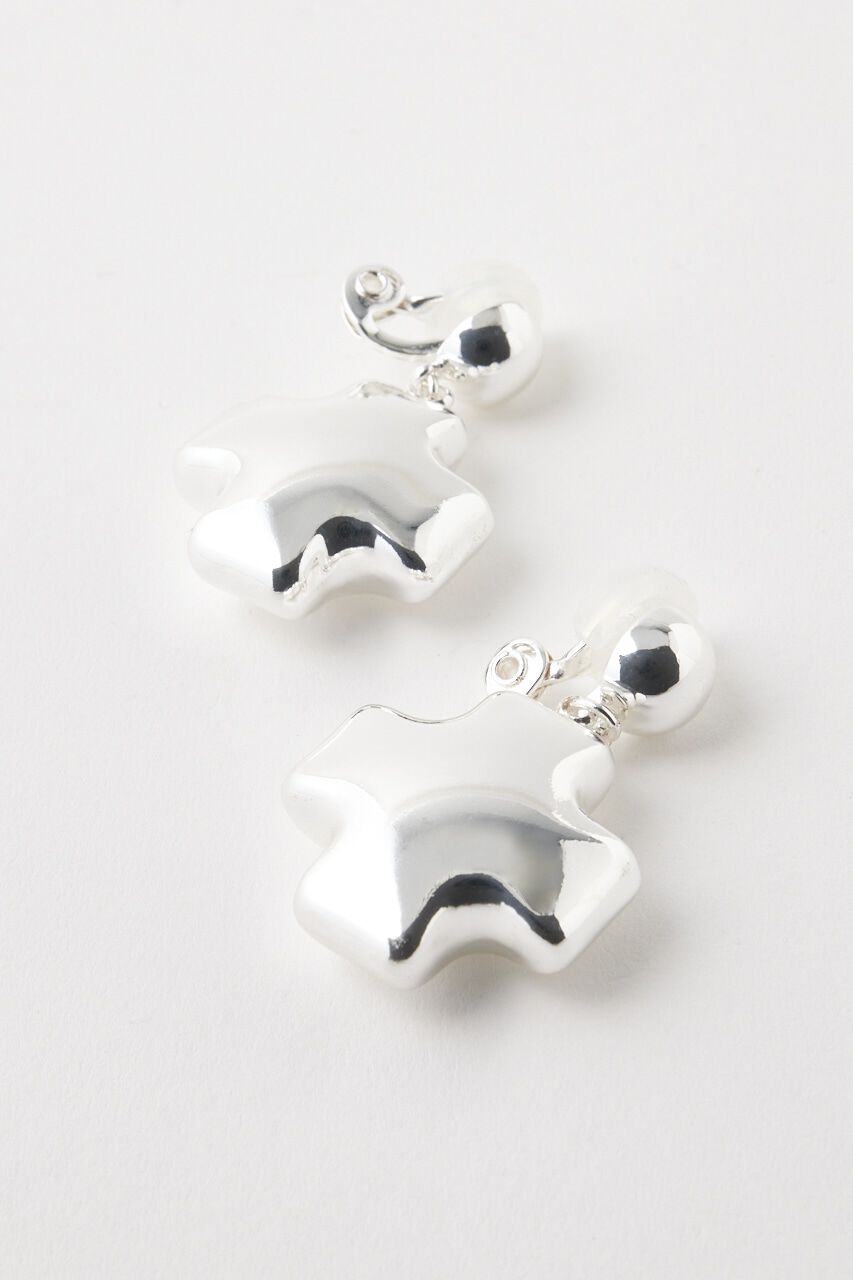 MOUSSY「PUFFED CROSS CLIP イヤリング」|ピアス|