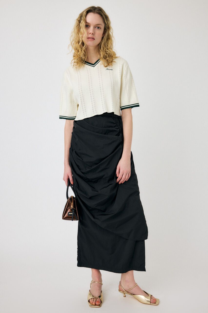 MOUSSY「MOUSSY CROPPED KNIT Tシャツ」|ニット・セーター|