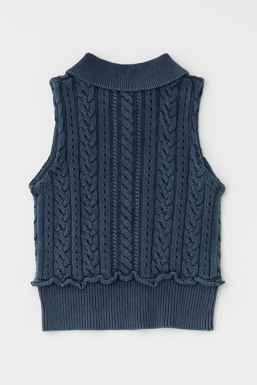MOUSSY「CABLE KNIT POLO タンク」|タンクトップ|