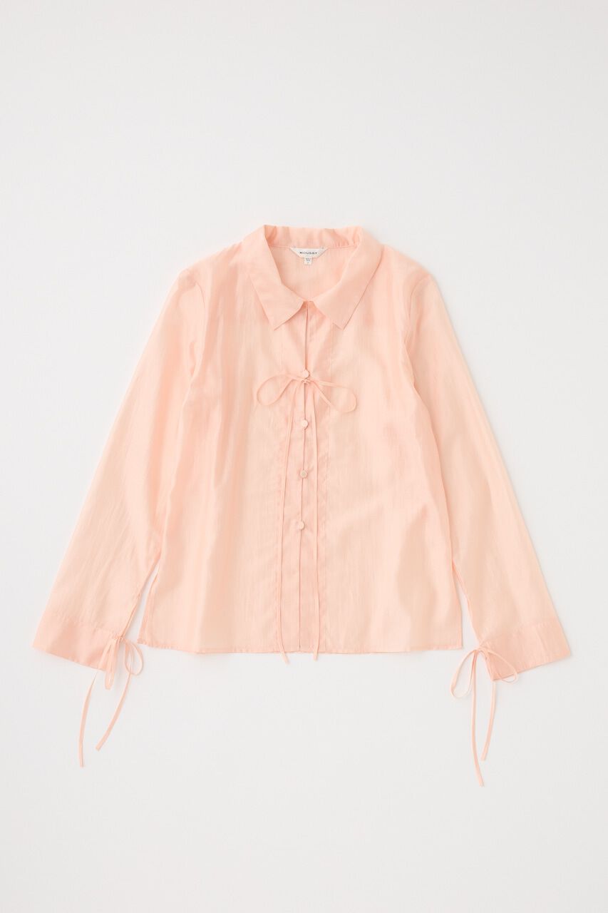 MOUSSY「RIBBON シアーシャツ」|シャツ・ブラウス|
