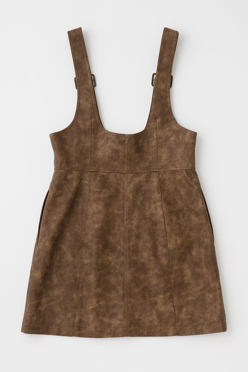 MOUSSY「FRONT ZIP ジャンパースカート」|ワンピース|