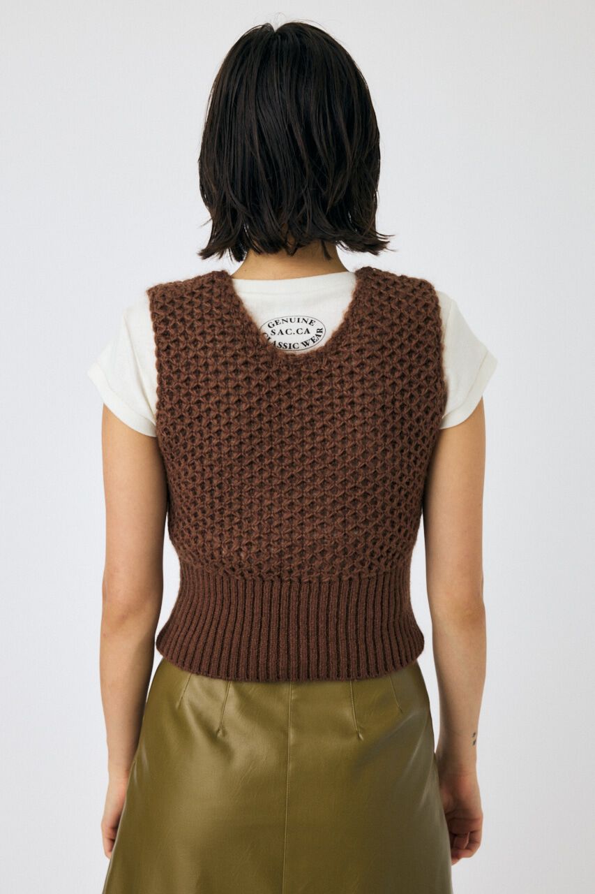 MOUSSY「MESH ニットベスト」|ニット・セーター|