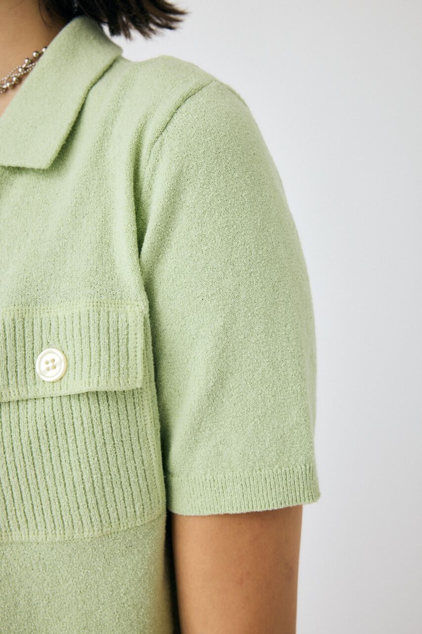 MOUSSY「OVERLOCK POCKET ニットシャツ」|ニット・セーター|