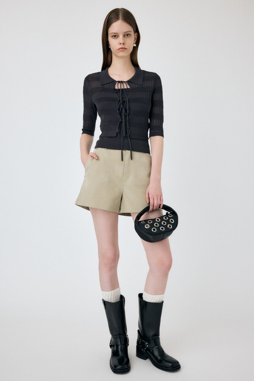 MOUSSY「KNIT CAMI & RIBBON シャツセット」|ニット・セーター|