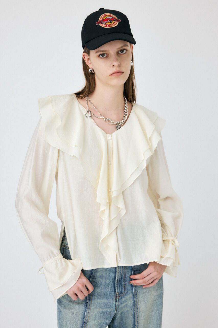 MOUSSY「RUFFLE ブラウス」|シャツ・ブラウス|