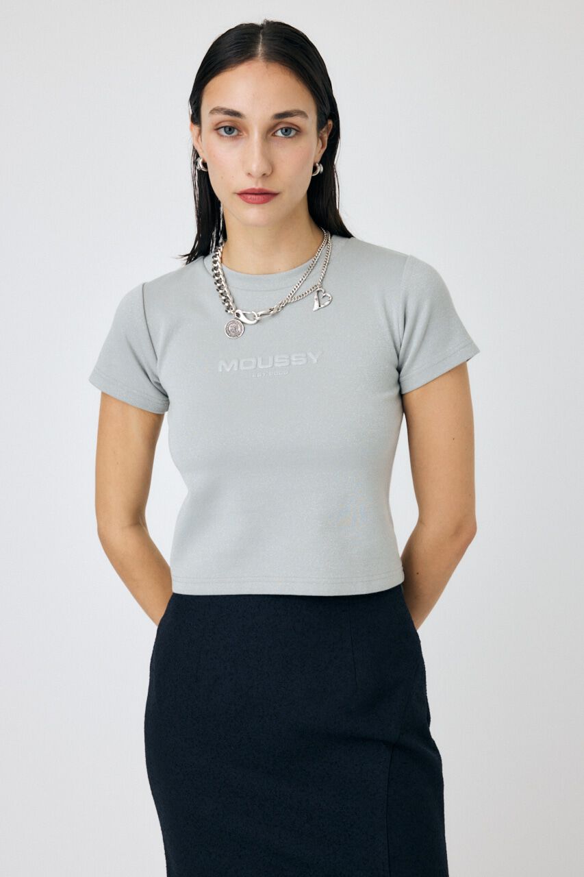 MOUSSY「GLITTER MOUSSY Tシャツ」|Tシャツ・カットソー|L/GRY1