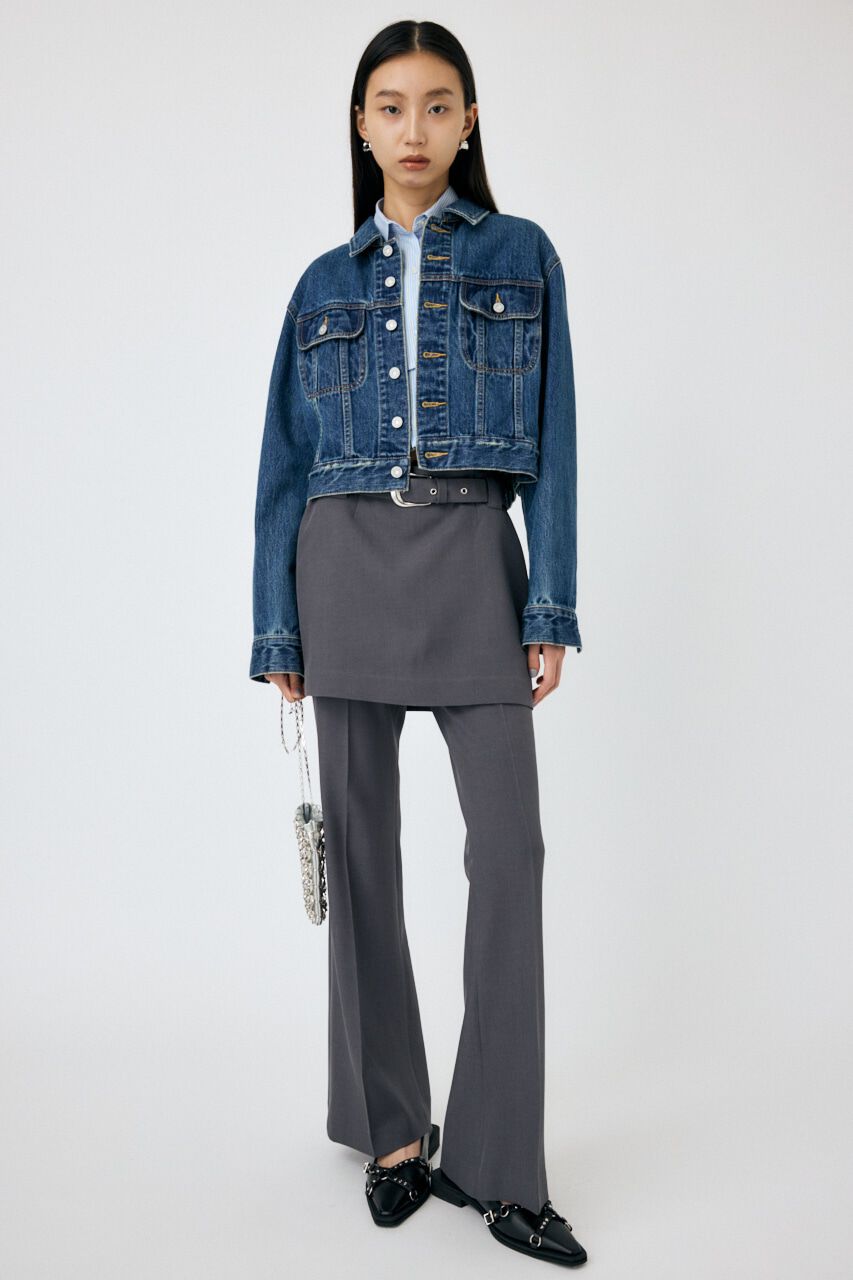 MOUSSY「LOWRISE SKIRT LAYERED フレア」|その他|GRY