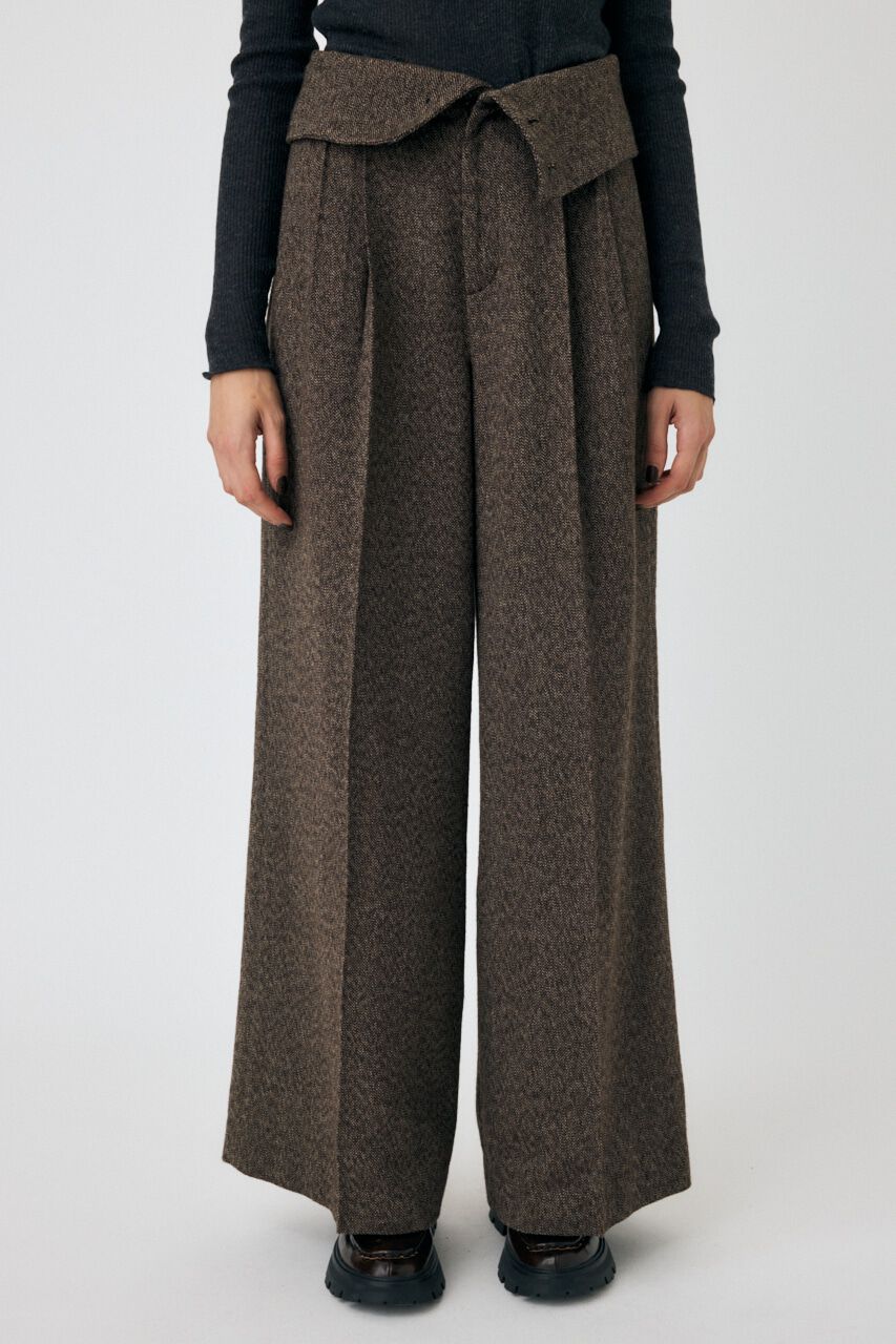 MOUSSY「FOLD WAIST ワイドスラックス」|その他|