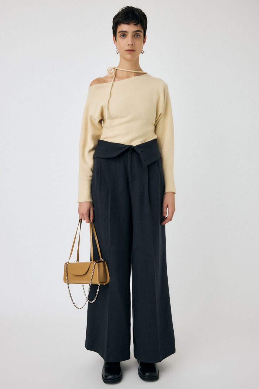 MOUSSY「FOLD WAIST ワイドスラックス」|その他|