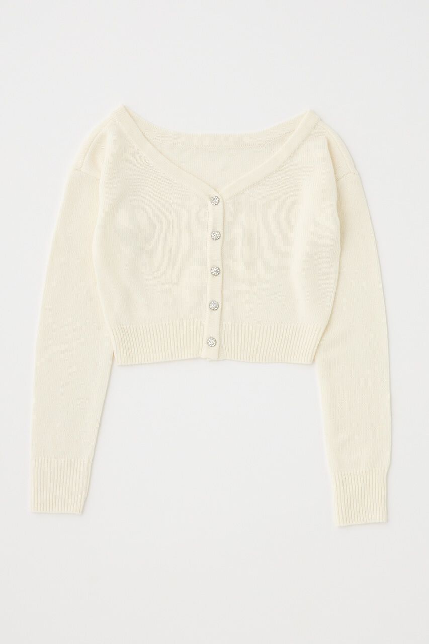 MOUSSY「2WAY SHORT ニットカーディガン」|カーディガン|