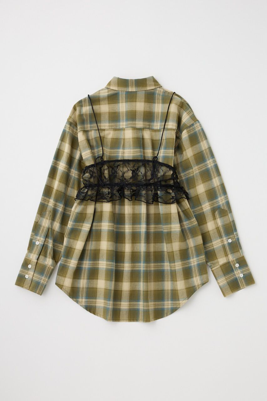 MOUSSY「LACY BUSTIER レイヤードシャツ」|シャツ・ブラウス|