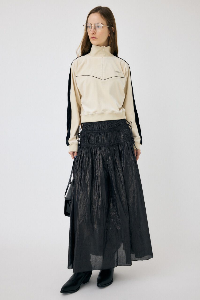 MOUSSY「SHIRRING ロングスカート」|スカート|BLK