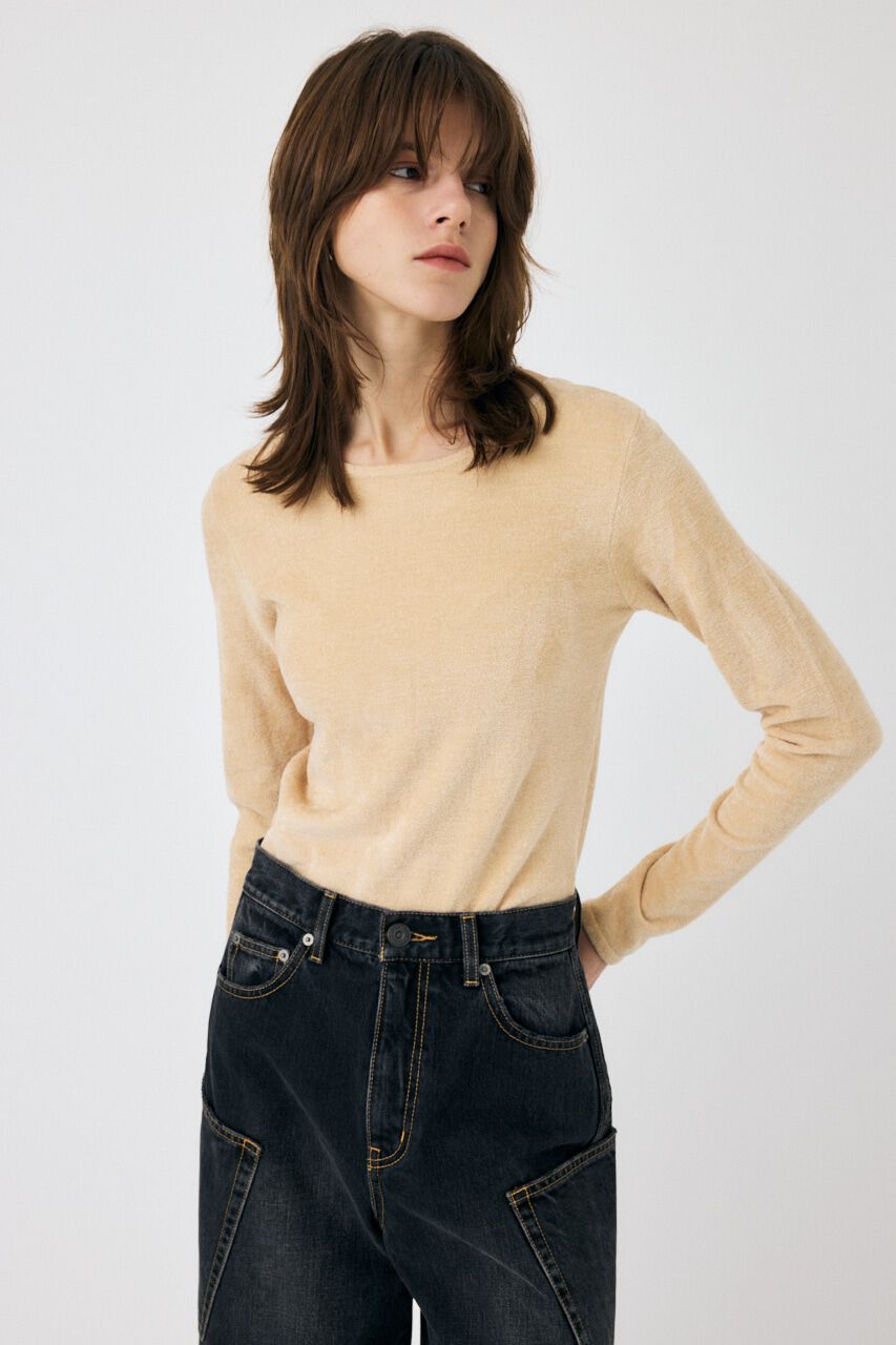 MOUSSY「VELOUR TOUCH ロングスリーブトップス」|ニット・セーター|