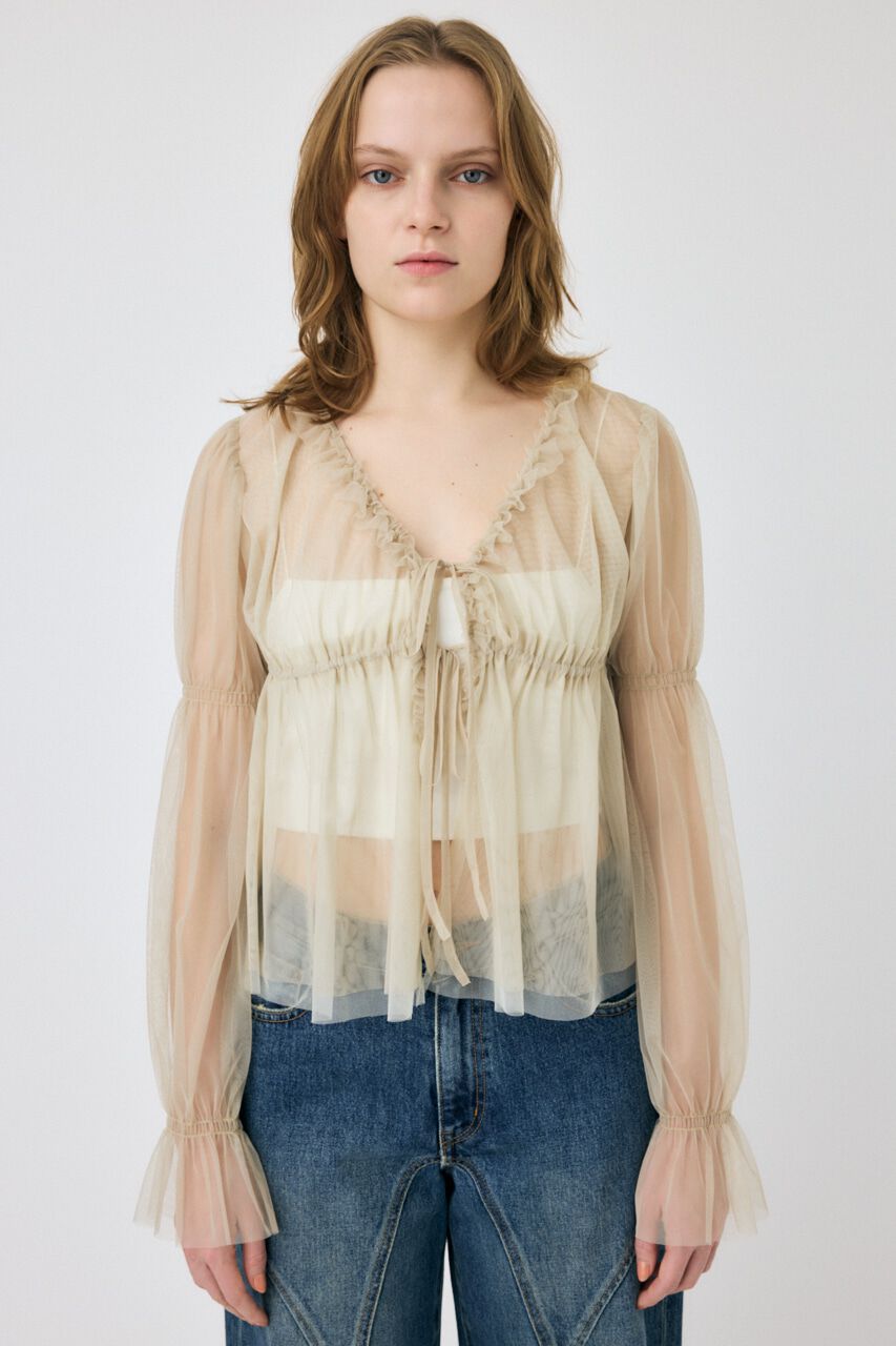 MOUSSY「TULLE LAYERED トップス」|シャツ・ブラウス|