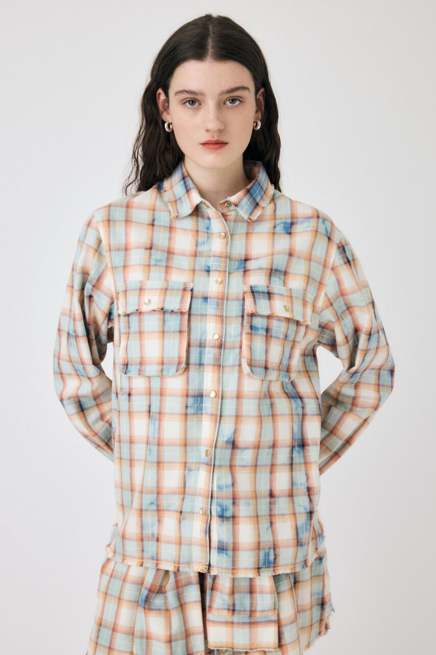 MOUSSY「BLEACH CHECK シャツ」|シャツ・ブラウス|柄ORG5