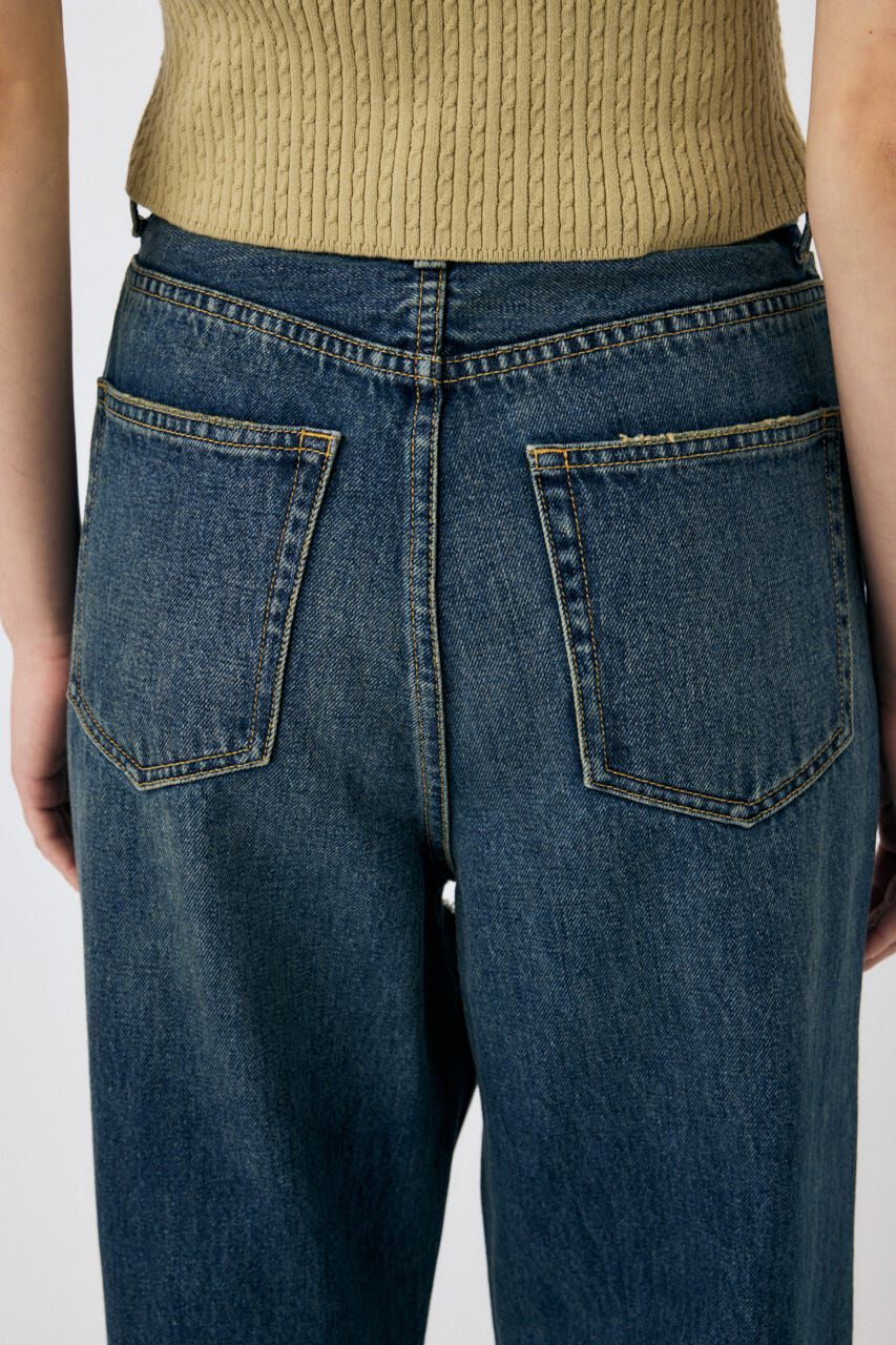 MOUSSY「CUT OUT LOOSE ストレートデニム」|デニム|