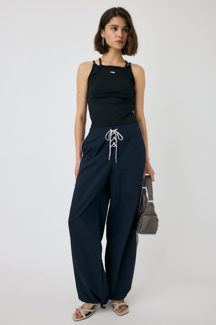 MOUSSY「SHEER PANEL LACE UP パンツ」|その他|