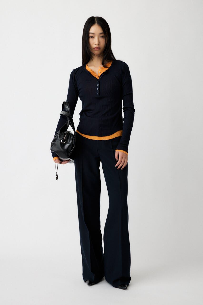 MOUSSY「HENRY NECK LONG SLEEVE Ｔシャツ」|Tシャツ・カットソー|