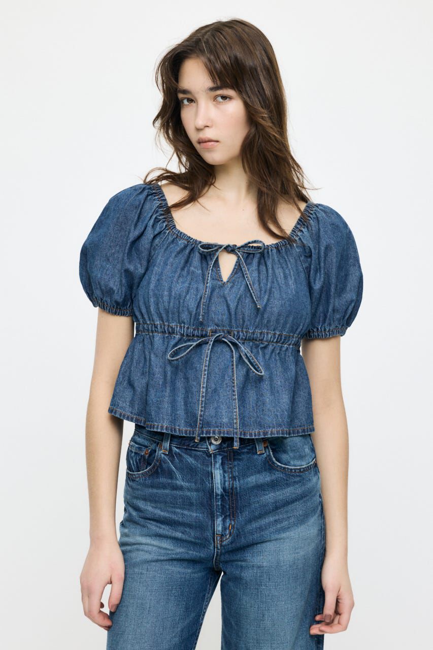 MOUSSY「DENIM PUFF ブラウス」|シャツ・ブラウス|
