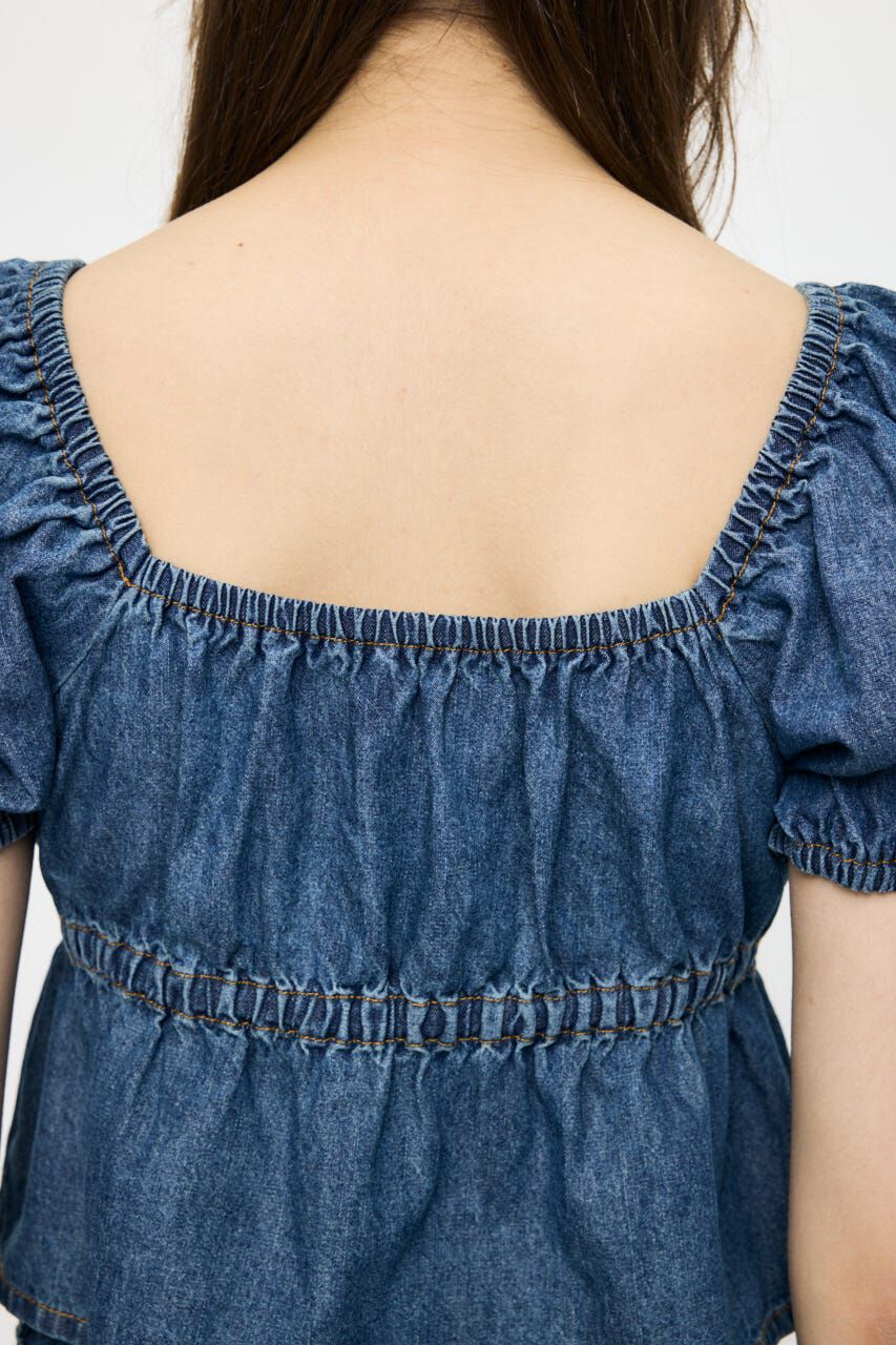 MOUSSY「DENIM PUFF ブラウス」|シャツ・ブラウス|