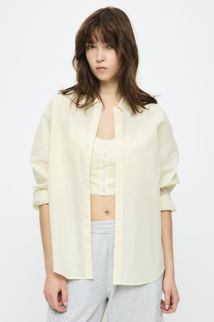 MOUSSY「OVER SHIRT & BUISTIER セット」|シャツ・ブラウス|柄YEL5