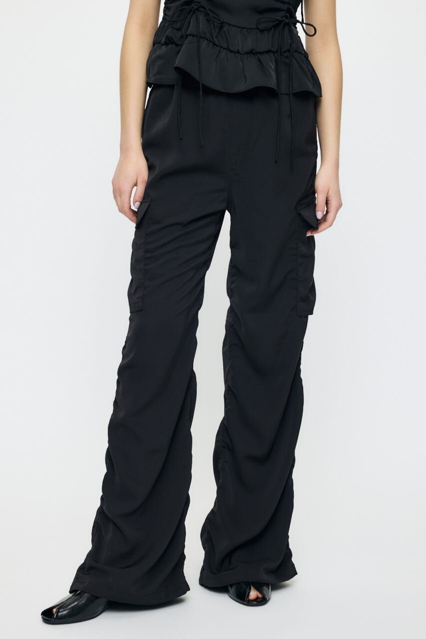 MOUSSY「SATIN CARGO パンツ」|その他|BLK