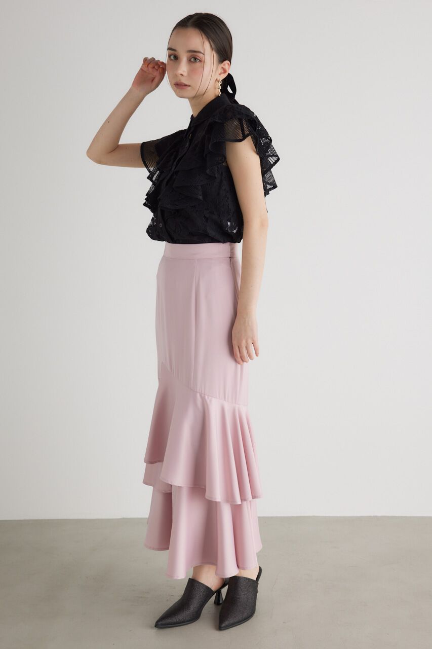 rienda「アシンメトリーレイヤードJ/WマーメイドSK」|スカート|