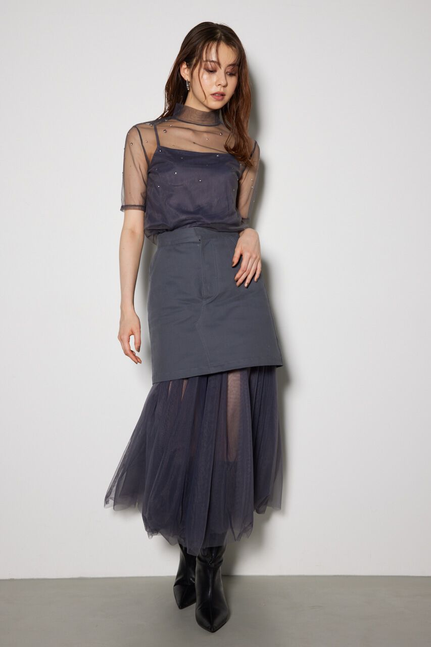 rienda「メタルボールシアートップス」|Tシャツ・カットソー|