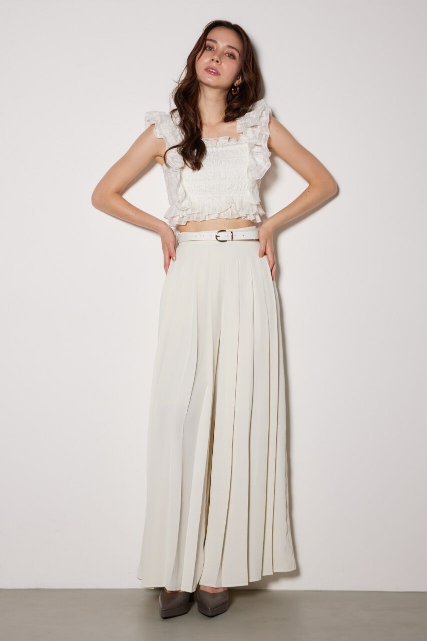 rienda「シャーリングペプラムトップス」|チュニック|