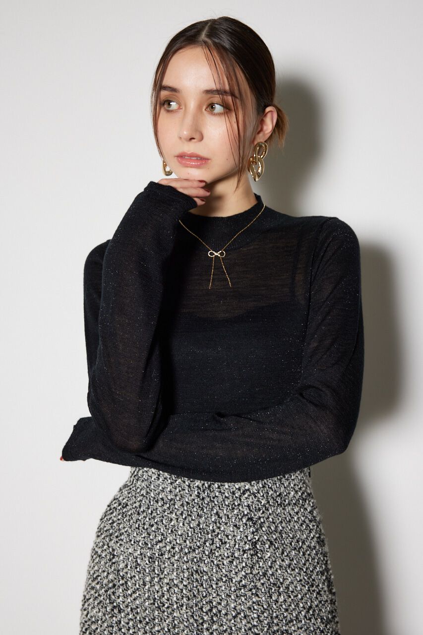 rienda「バックオープンボタンニットトップス」|ニット・セーター|