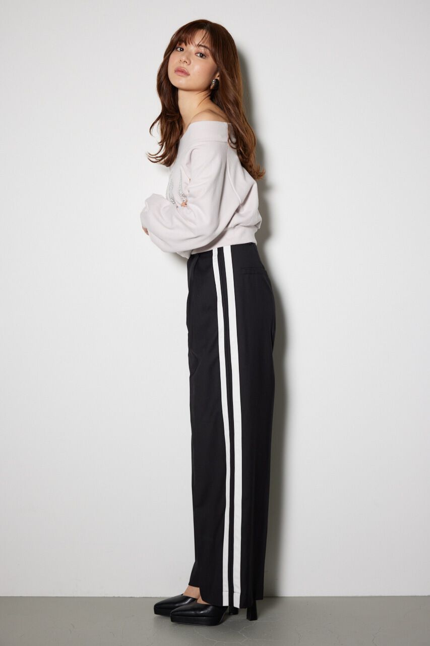 rienda「サイドWラインジャストウエスト パンツ」|その他|