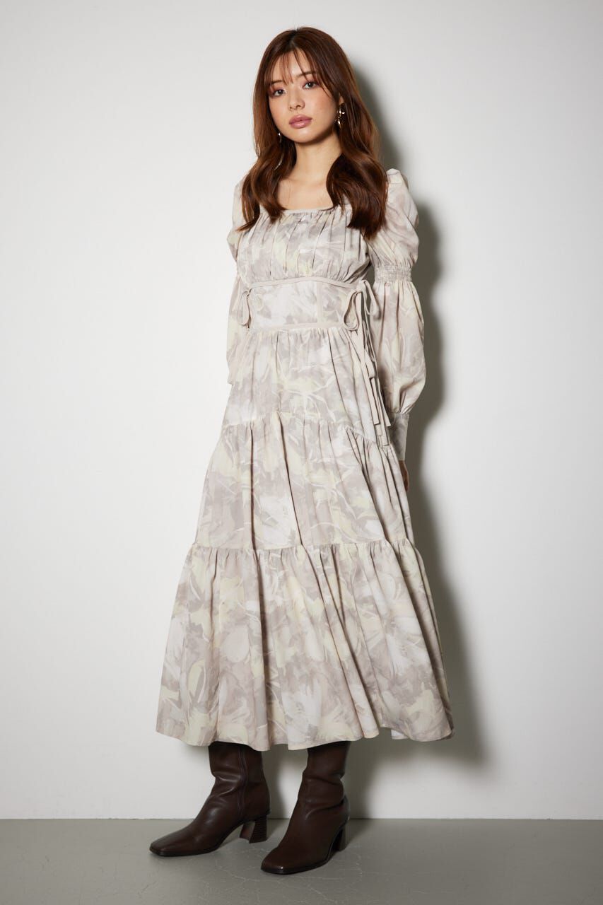 rienda「サイドリボンフレアワンピース」|ワンピース|