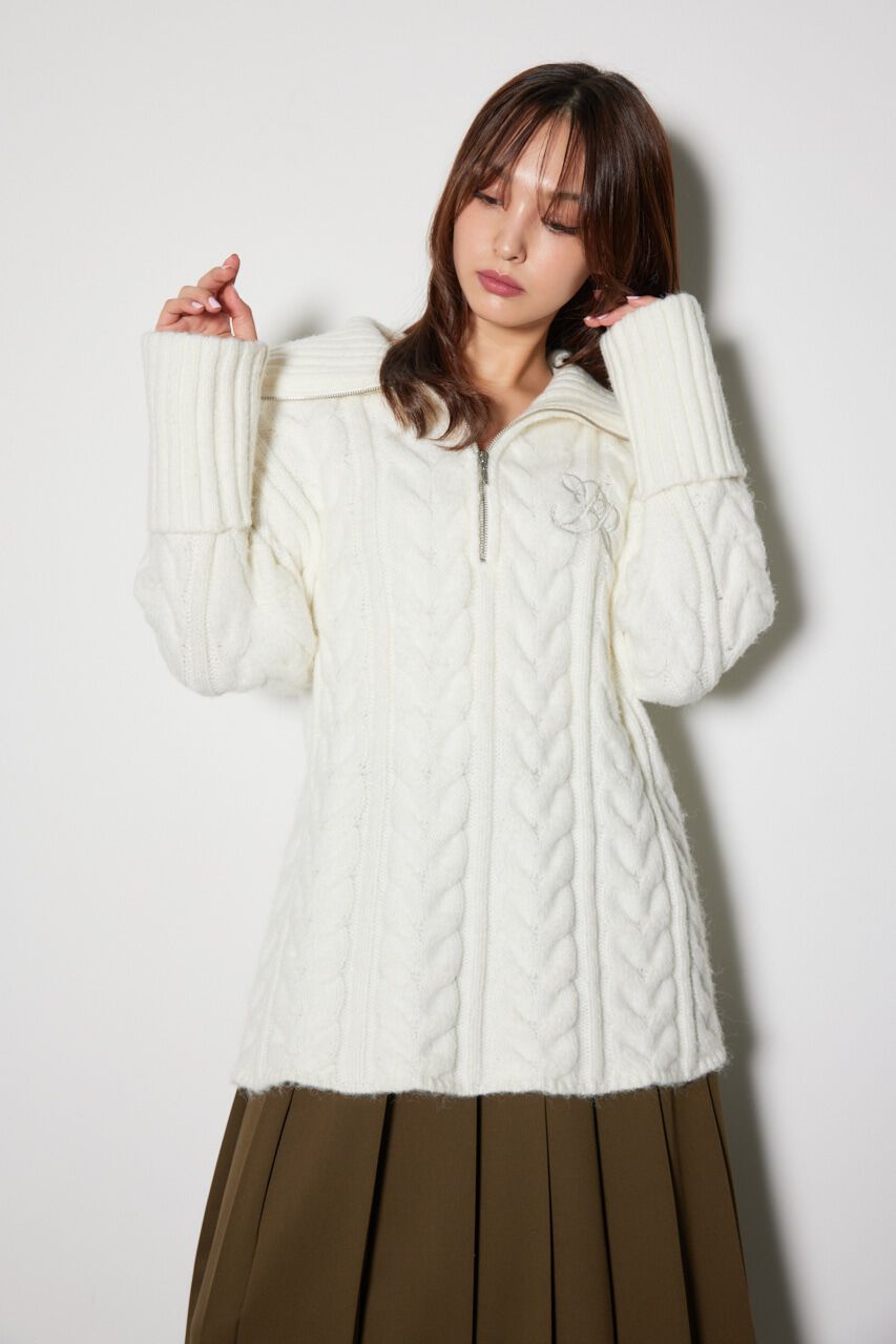 rienda「ケーブルルーズニット ワンピース」|ワンピース|