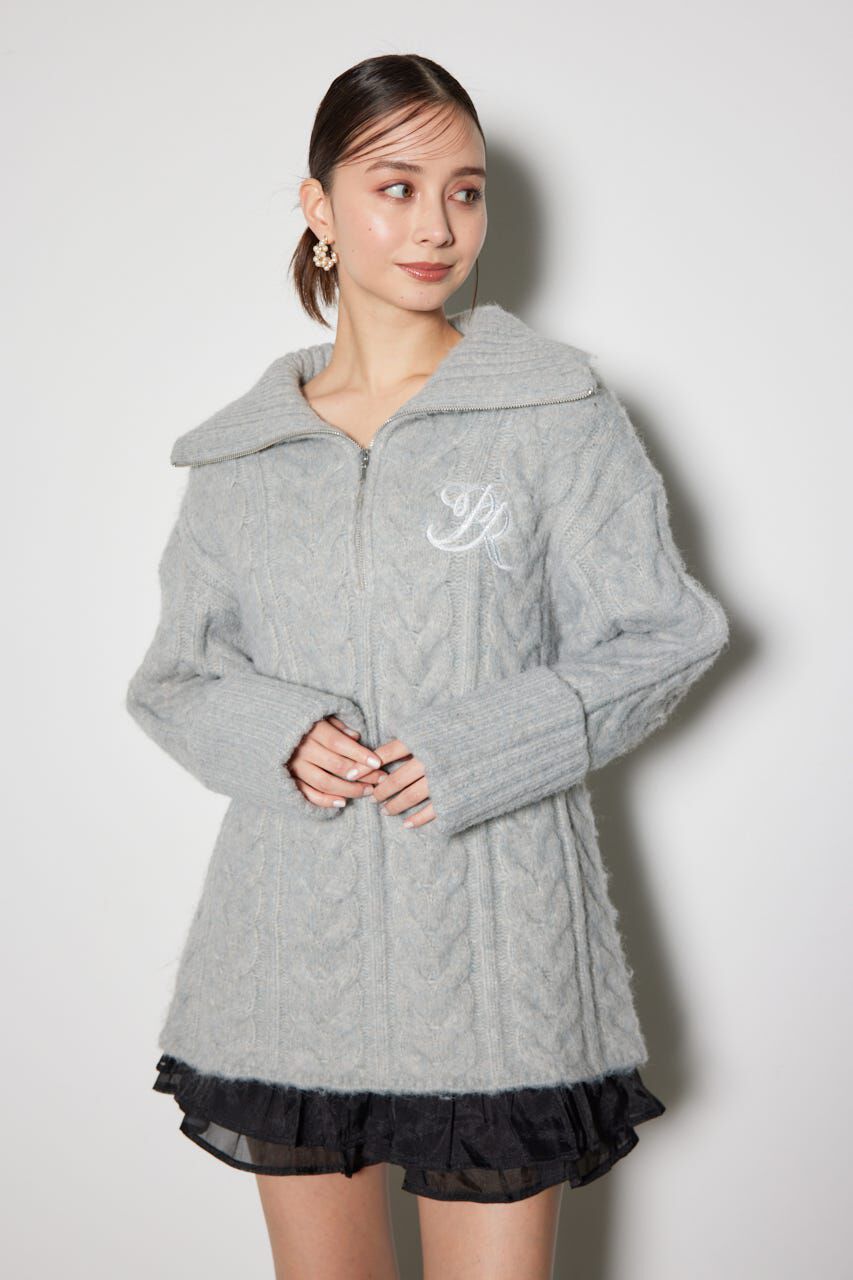 rienda「ケーブルルーズニット ワンピース」|ワンピース|