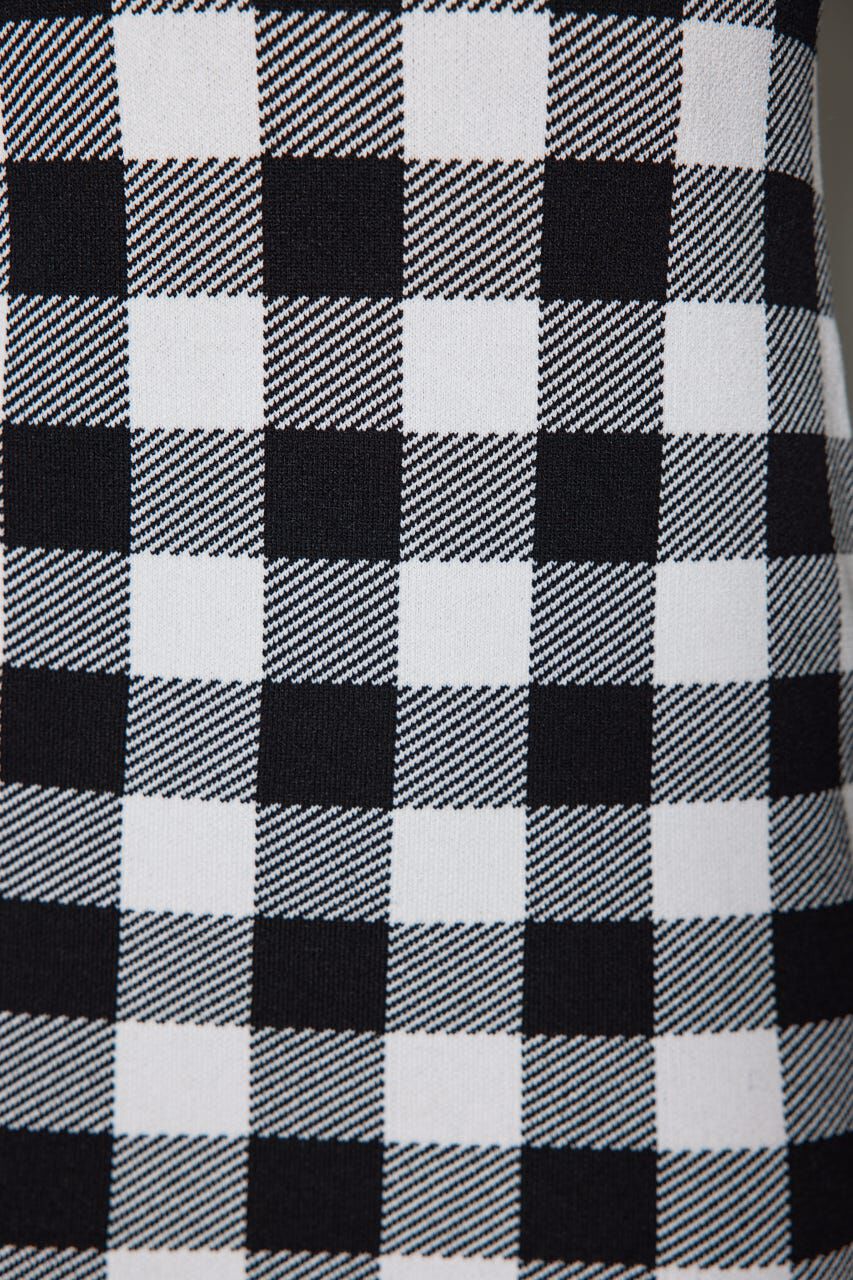 rienda「ギンガムジャガードタイトニットワンピース」|ワンピース|