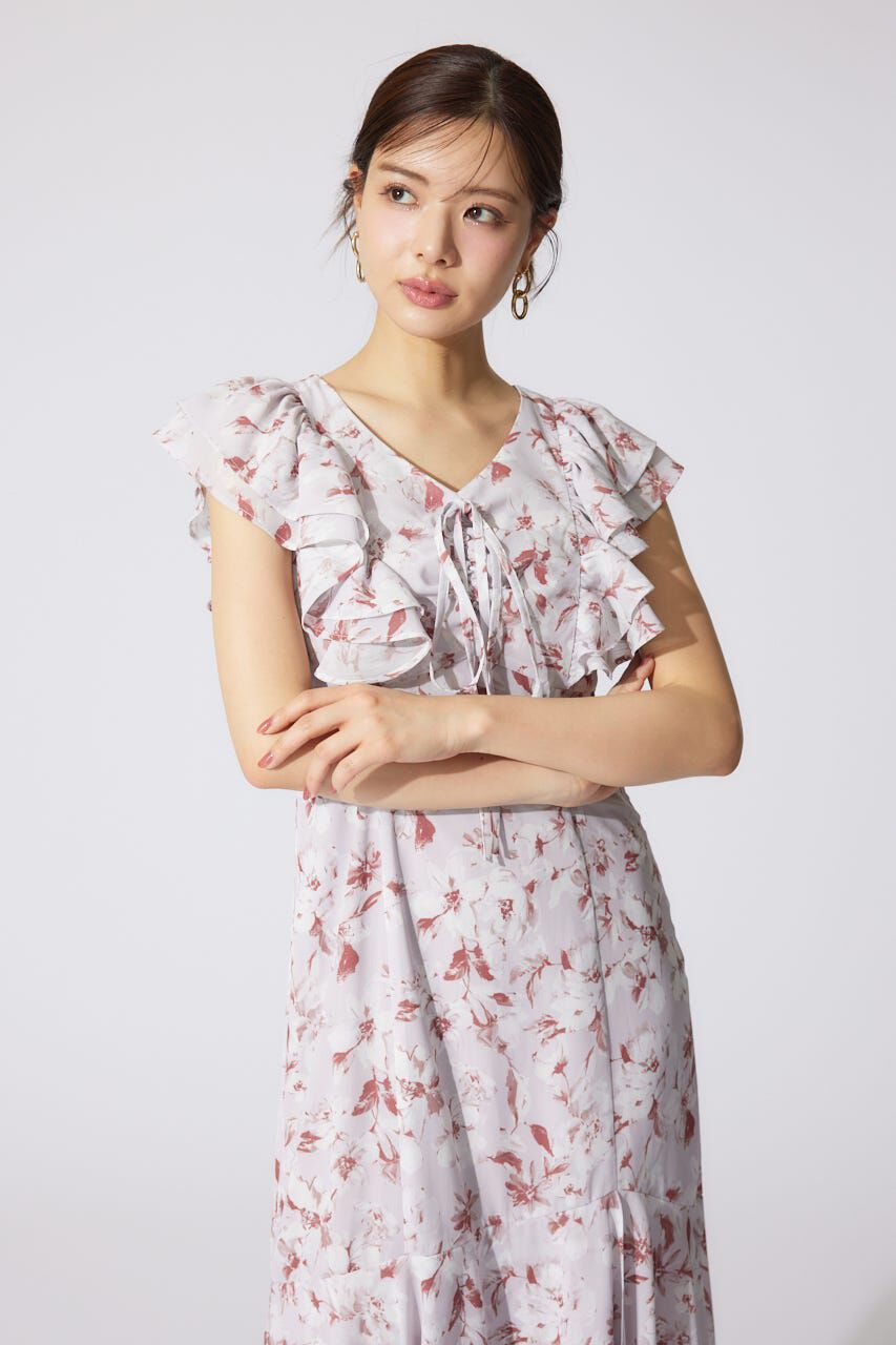 rienda「フリルフラワーロングワンピース」|ワンピース|