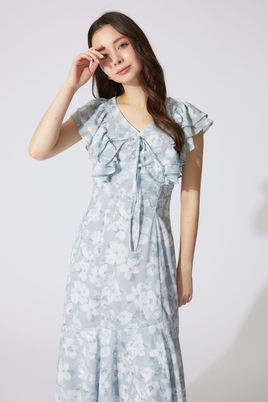 rienda「フリルフラワーロングワンピース」|ワンピース|