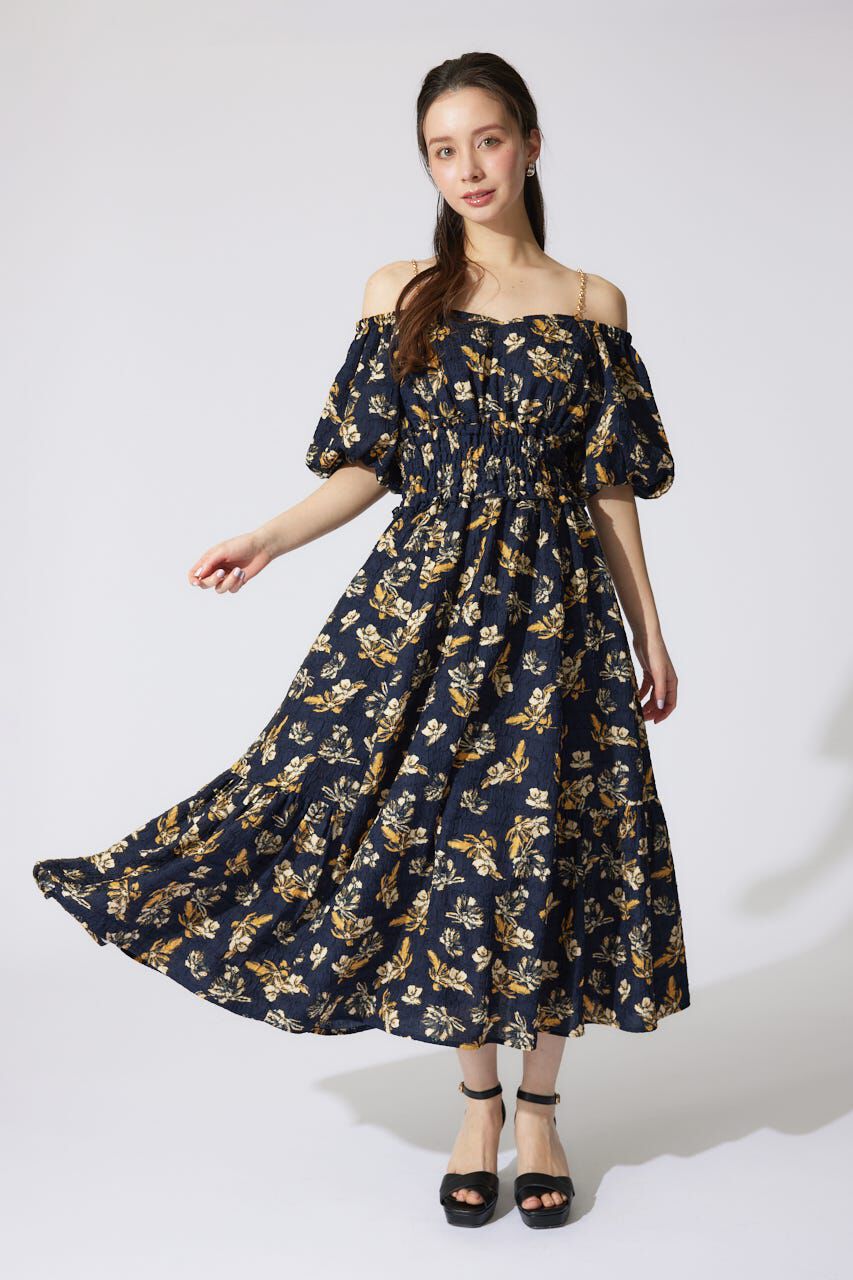 rienda「バルーンスリーブフレアワンピース」|ワンピース|