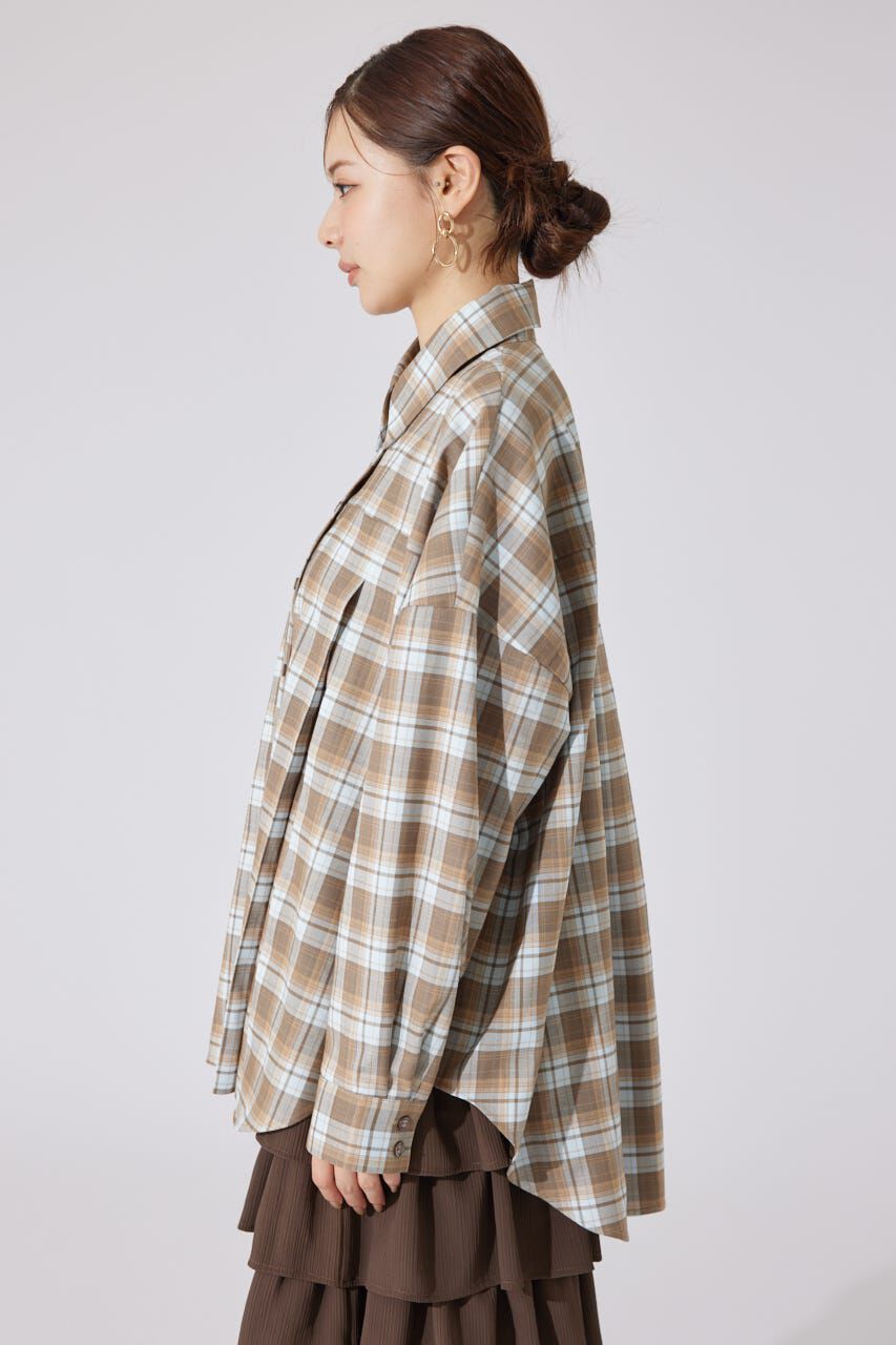 rienda「オーバールーズシャツトップス」|シャツ・ブラウス|